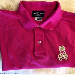 Psycho Bunny pink polo